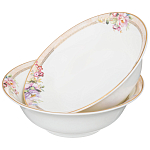 Сервиз столовый из фарфора белый с цветочным принтом на 6 персон 23 предмета Flower Porcelain Collection варинант исполнения - 1 | Loft Concept в Костроме