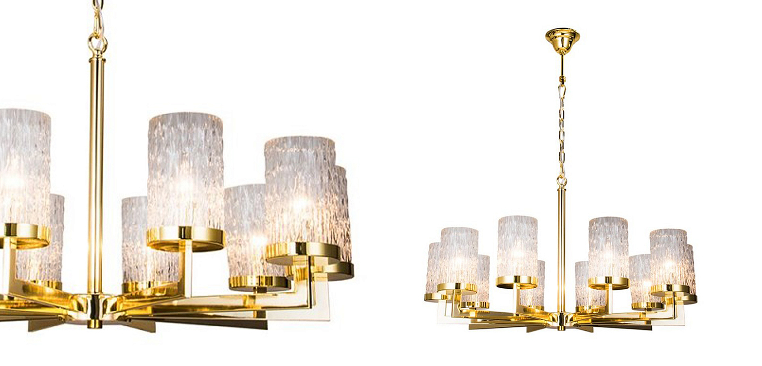 Люстра Estebe Glass Gold Chandelier 10 Люстра Estebe Glass Gold Chandelier 10 - Loft-Concept в Костроме