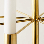Люстра золотая с 16-ю тонкими цилиндрическими плафонами Shoulders варинант исполнения - 4 | Loft Concept в Костроме
