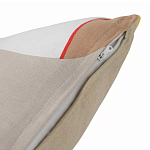 Подушка декоративная хлопковая бежевого цвета с абстрактным принтом Elysian Flow Sand варинант исполнения - 4 | Loft Concept в Костроме