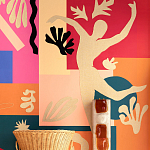 Обои ручная роспись в стиле Арт-деко Jazz Original colourway on painted silk with embroidery варинант исполнения - 4 | Loft Concept в Костроме