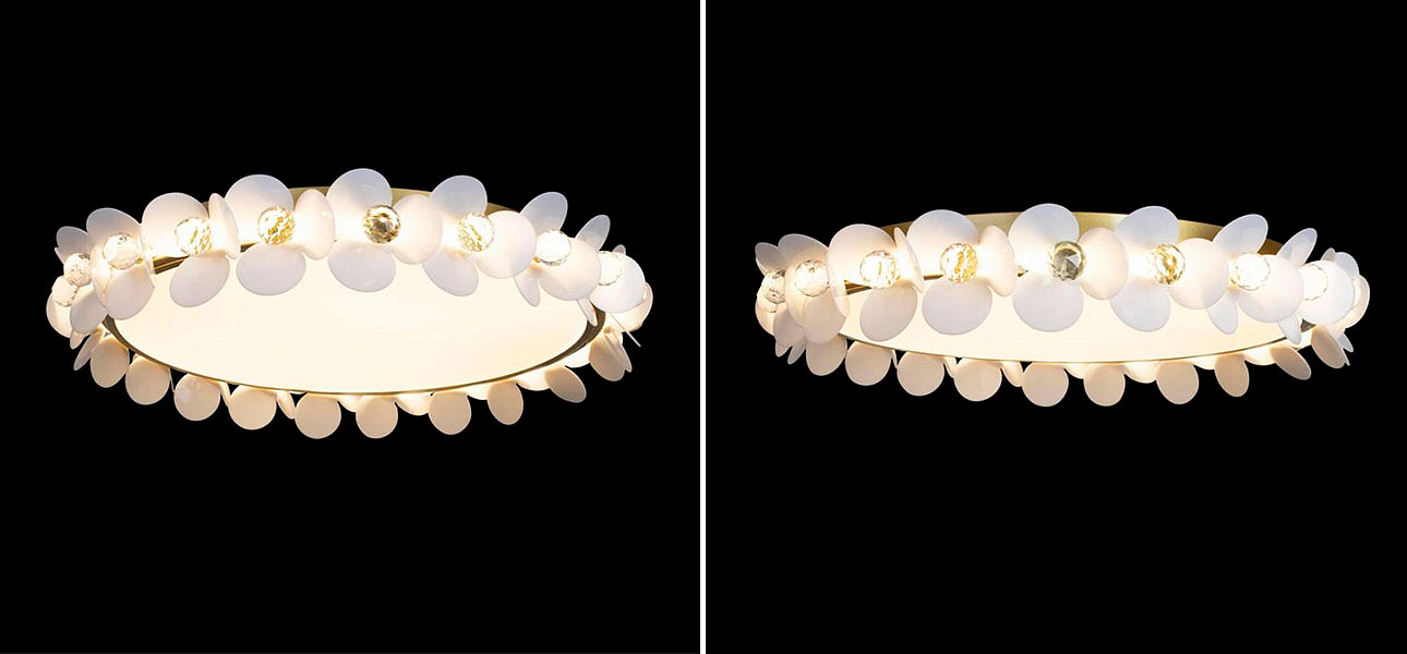 Потолочный светильник Белые Цветы White Flowers Ceiling lamp D 57 Потолочный светильник Белые Цветы White Flowers Ceiling lamp D 57 - Loft-Concept в Костроме