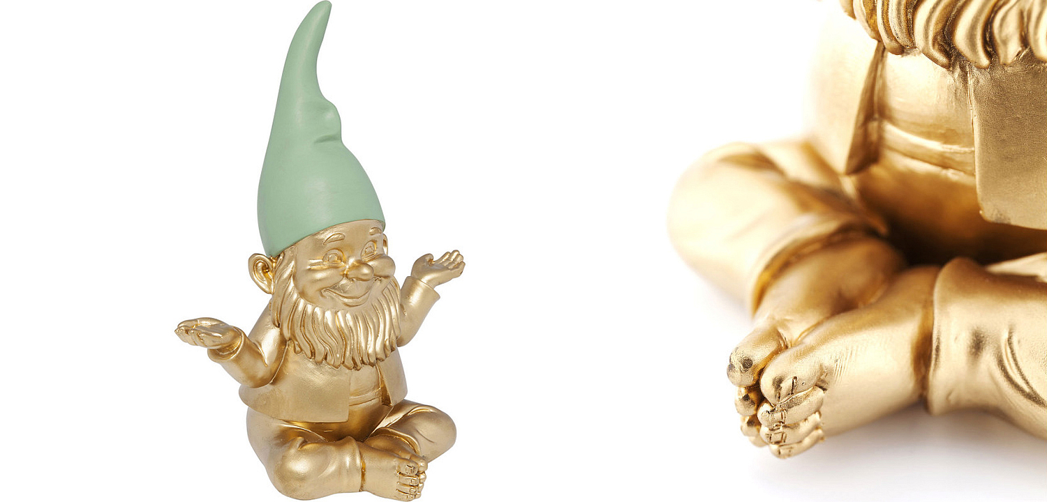 Статуэтка Golden Meditating Gnome Статуэтка Golden Meditating Gnome - Loft-Concept в Костроме
