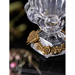 Ваза из прозрачного стекла на бронзовой подставке с ободком и ручками в виде стрекоз Eden Garden варинант исполнения - 4 | Loft Concept в Костроме