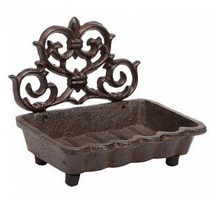 Мыльница на ножках коричневая