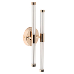 Бра с круглым основанием золотого цвета и двумя вертикальными плафонами Hex Scaffold варинант исполнения - 1 | Loft Concept в Костроме