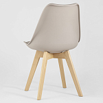 Стул с основой из пластика и мягким сиденьем Arvika Beige варинант исполнения - 5 | Loft Concept в Костроме