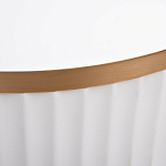 Консоль с ящиком белая с золотом Textured White Console with Gold варинант исполнения - 3 | Loft Concept в Костроме