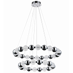 Светодиодная двухъярусная кольцевая люстра Crystal Globule Chandelier Chrome варинант исполнения - 2 | Loft Concept в Костроме