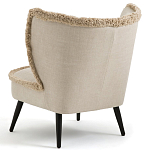 Кресло с декором бахрома Linen Fringe Chair Beige варинант исполнения - 4 | Loft Concept в Костроме