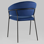 Стул в велюре синего цвета Horizon варинант исполнения - 5 | Loft Concept в Костроме