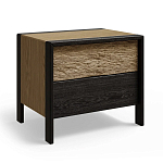 Тумба 2 ящика с подсветкой на рельефном фасаде Warm Industrial варинант исполнения - 2 | Loft Concept в Костроме