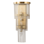 Бра с золотистым основанием и прозрачными трубками Nembus варинант исполнения - 1 | Loft Concept в Костроме