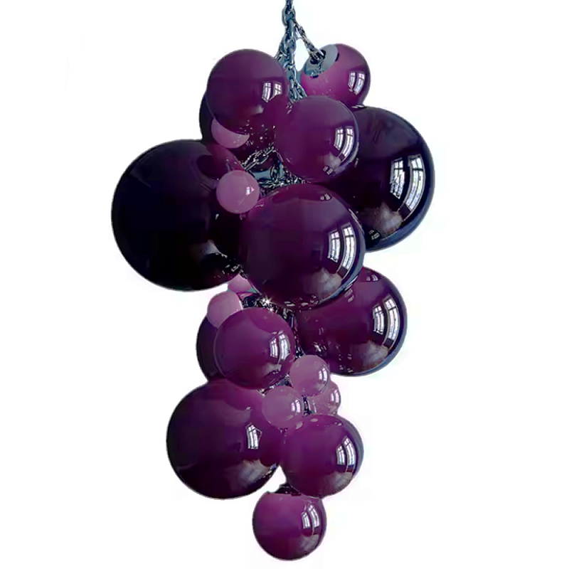Люстра Grape Balls Сливовый цвет стекла Сливовый Люстра Grape Balls Сливовый цвет стекла Сливовый в Костроме | Loft Concept