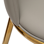 Стул бежевый из экокожи на золотых ножках Attribute of Elegance варинант исполнения - 2 | Loft Concept в Костроме