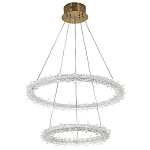 Многоярусная кольцевая люстра с хрустальным декором Gilbertine Crystals Two Rings Chandelier варинант исполнения - 2 | Loft Concept в Костроме