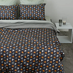 Постельное белье из сатина с принтом треугольники 150х200 см Triangular Dreams варинант исполнения - 8 | Loft Concept в Костроме