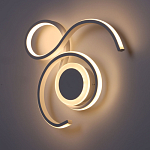 Бра белого цвета с изогнутыми световыми линиями и круглым основанием Luke Lampco Tracer Lamp варинант исполнения - 4 | Loft Concept в Костроме