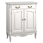 Комод белый из массива бука с ящиком и 2-мя дверцами в стиле прованс White Provence варинант исполнения - 1 | Loft Concept в Костроме