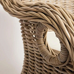 Кресло из ротанга с подушкой Nest бежево-серое варинант исполнения - 6 | Loft Concept в Костроме