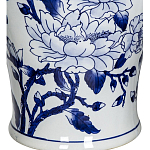 Ваза с крышкой и синим цветочным узором Blue & White Ornament  варинант исполнения - 3 | Loft Concept в Костроме