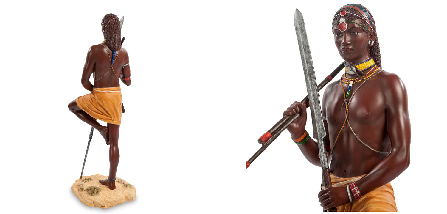 Статуэтка Tribal warrior Masai Статуэтка Tribal warrior Masai - Loft-Concept в Костроме