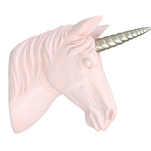 Аксессуар на стену голова Единорога Розовый цвет