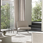 Дизайнерское кресло без подлокотников кожаное на металлическом каркасе PAULA Armchair варинант исполнения - 5 | Loft Concept в Костроме