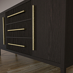 Буфет Primo с тремя ящиками и двумя фасадами Темный орех варинант исполнения - 8 | Loft Concept в Костроме