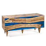 Стильный Буфет лофт 4 двери Cabinet Crimson River фасад эпоксидная смола  варинант исполнения - 2 | Loft Concept в Костроме