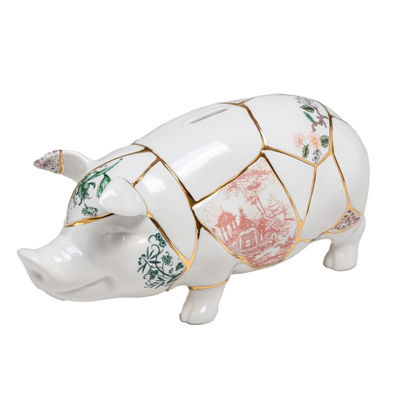 Копилка Seletti Piggy Белый Золотой Зеленый Розовый Копилка Seletti Piggy Белый Золотой Зеленый Розовый в Костроме | Loft Concept