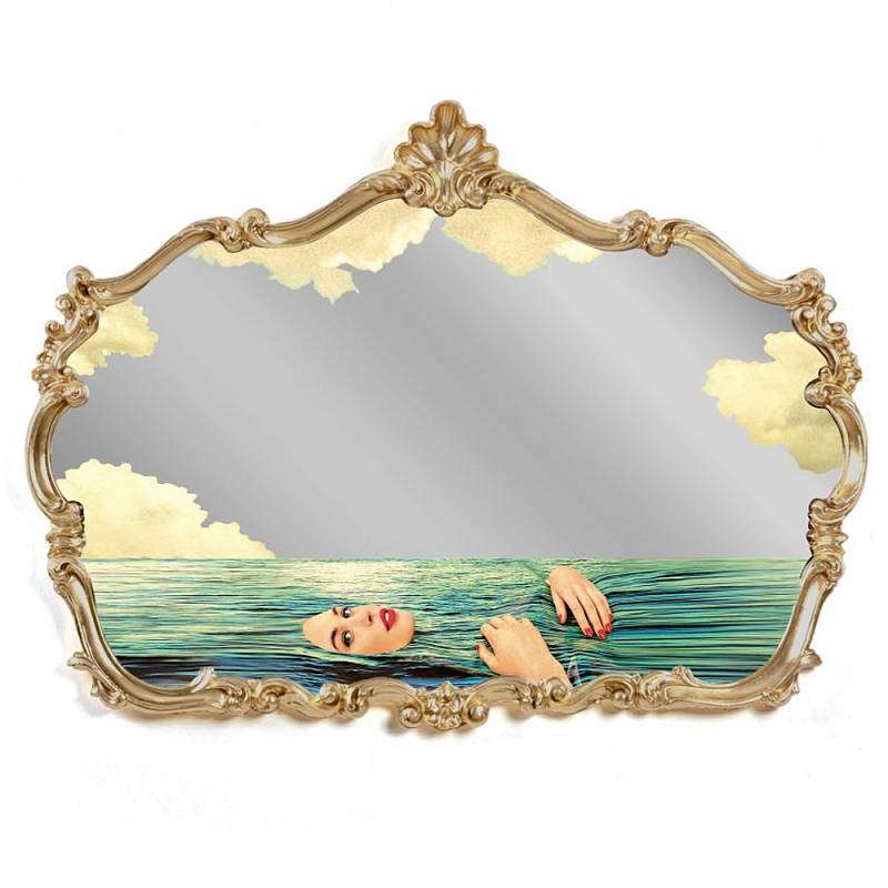 Зеркало Seletti Baroque Seagirl Золотой Зеркало Seletti Baroque Seagirl Золотой в Костроме | Loft Concept