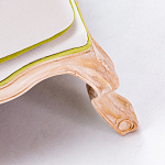 Диван двухместный из натурального бука золотистый с изображением птиц и цветов Blooming Birds варинант исполнения - 3 | Loft Concept в Костроме