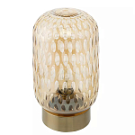 Настольный светильник с плафоном из затемненного стекла с рельефным узором Glass lampshade with Relief Pattern варинант исполнения - 1 | Loft Concept в Костроме