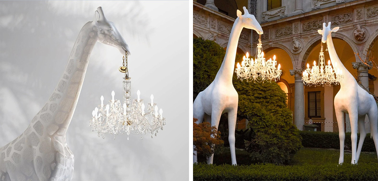 Торшер белый жираф в натуральную величину White Giraffe Lamp large size Торшер белый жираф в натуральную величину White Giraffe Lamp large size - Loft-Concept в Костроме