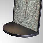 Настенный светильник зеленого цвета с черной рамкой овальной формы с полкой Herbarium  варинант исполнения - 5 | Loft Concept в Костроме