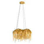 Люстра подвесная круглая с изогнутыми металлическими дугами и ниспадающими цепочками 65 см Atlantis Chain варинант исполнения - 2 | Loft Concept в Костроме