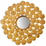 Настенное зеркало Ernest Metal Brass Mirror варинант исполнения - 1 | Loft Concept в Костроме