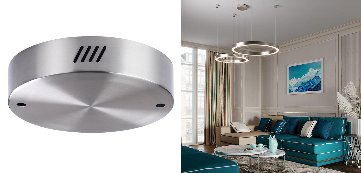 Основание для светильника Ring Horizontal Nickel 18 Основание для светильника Ring Horizontal Nickel 18 - Loft-Concept в Костроме