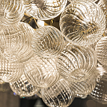 Люстра подвесная с рифлёными стеклянными шарами в форме воздушного облака Berries Chandelier варинант исполнения - 3 | Loft Concept в Костроме