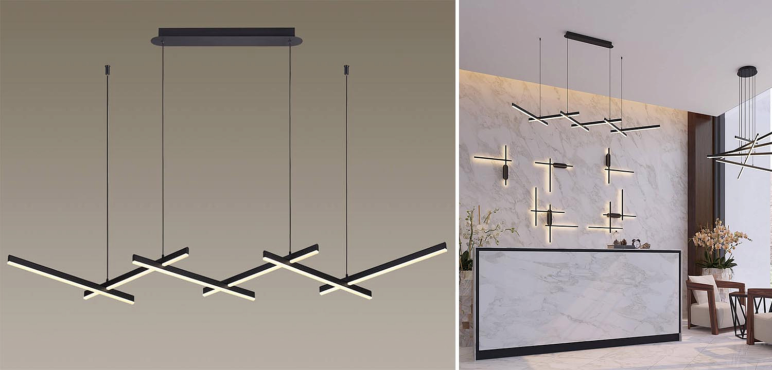 Люстра Rolf Black Lines Linear Chandelier Люстра Rolf Black Lines Linear Chandelier - Loft-Concept в Костроме