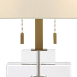 Настольная лампа прямоугольная на прозрачном основании Charm and Luxury варинант исполнения - 1 | Loft Concept в Костроме