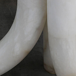 Торшер геометрический с тремя мраморными плафонами Marble Tripod варинант исполнения - 11 | Loft Concept в Костроме