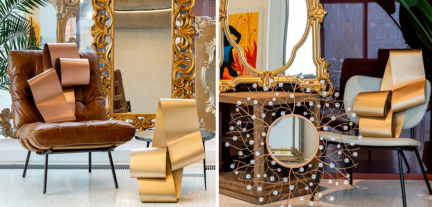 Аксессуар на стену Yvonne matte gold Аксессуар на стену Yvonne matte gold - Loft-Concept в Костроме