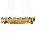 Люстра круглая из многослойных золотых дисков Metal Disc Chandelier варинант исполнения - 2 | Loft Concept в Костроме