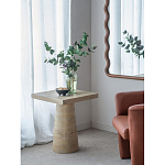 Столик приставной с квадратной столешницей Textured Cream Table варинант исполнения - 8 | Loft Concept в Костроме