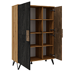 Шкаф двухдверный с 2-мя отделами с полками Stone Effect варинант исполнения - 3 | Loft Concept в Костроме