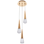Подвесной светильник капли Acrylic Droplet Trio Gold Hanging Lamp варинант исполнения - 2 | Loft Concept в Костроме