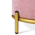Банкетка овальная пыльно-розовый велюр на 4-х металлических ножках золотого цвета SANJAY варинант исполнения - 4 | Loft Concept в Костроме
