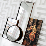 Зеркало овальное в металлической раме с кожаной отделкой Loft in Reflection варинант исполнения - 4 | Loft Concept в Костроме